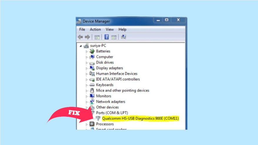 Fix Device shown as Qualcomm HS USB Diagnostic 900e