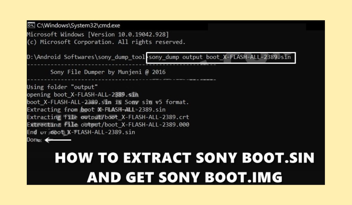 Sony Boot.Img file from Sony Boot.Sin