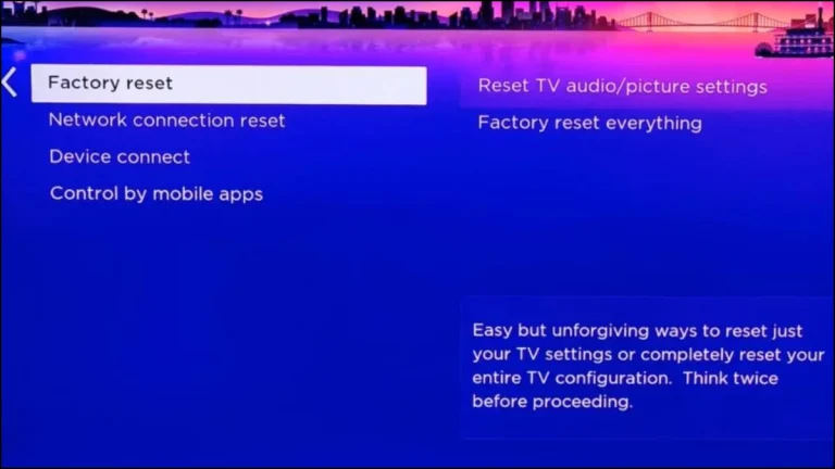 Factory Reset JVC Roku TV