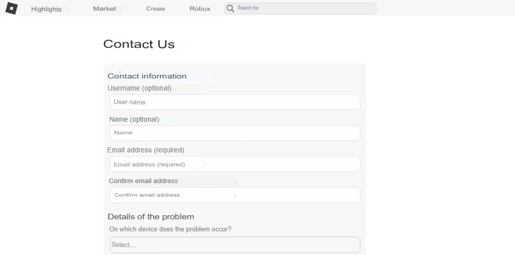 contact Roblox support